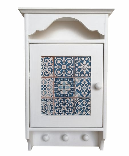 Szafka na klucze duża biała portugalskie kafelki Prowansalska Manufaktura