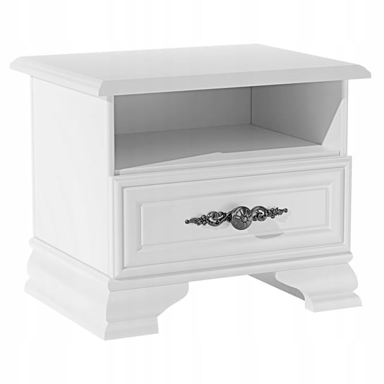 Szafka nocna biała z szufladą, stolik nocny, 55 cm, Premium, WERSAL Furnimasters