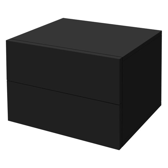 Szafka nocna z dwiema szufladami 42x29x30 cm czarny matowy wzór ML ML-DESIGN