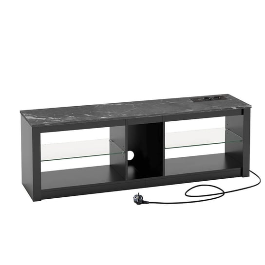 Szafka Pod Telewizor Komoda RTV Z Oświetleniem LED Stojąca 46,5x35x140 cm Timeless Tools