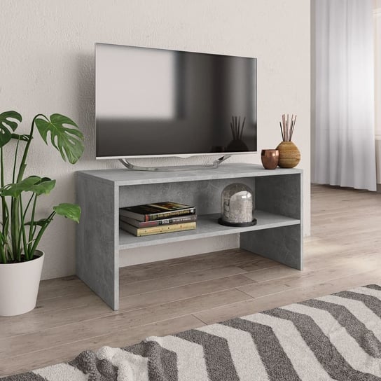 Szafka pod TV, betonowy szary, 80 x 40 x 40 cm, płyta wiórowa vidaXL