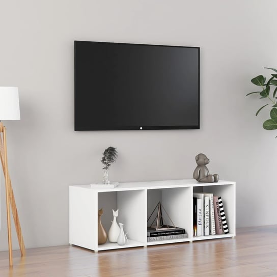 Szafka pod TV, biała, 107x35x37 cm, płyta wiórowa vidaXL