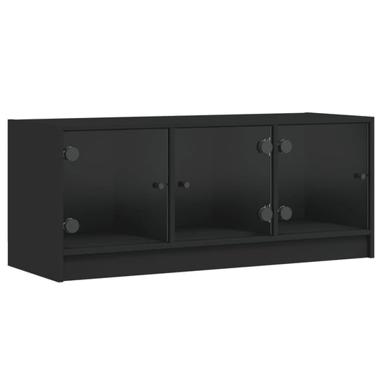 Szafka pod TV czarna 102x37x42cm, drewnopochodny, Zakito Europe