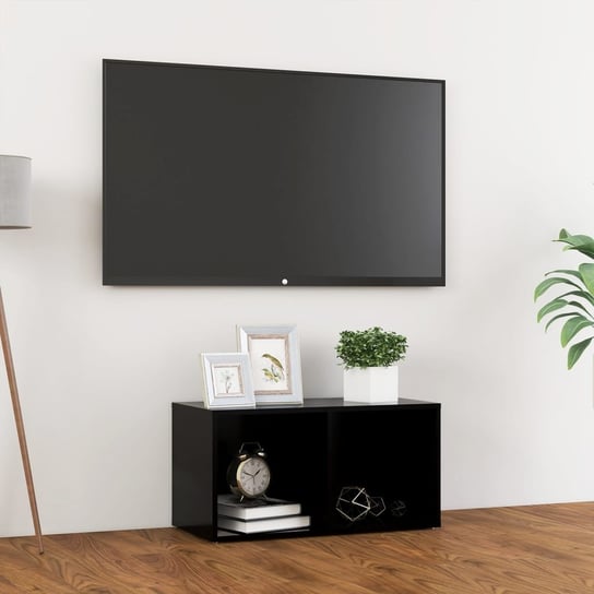 Szafka pod TV, czarna, 72x35x36,5 cm, płyta wiórowa vidaXL