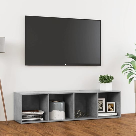 Szafka pod TV, szarość betonu, 142,5x35x36,5 cm, płyta wiórowa vidaXL