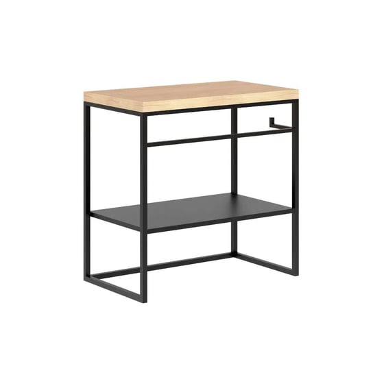 Szafka pod umywalkę nablatową LILY 75x43 cm czarny/dąb Baltica Design