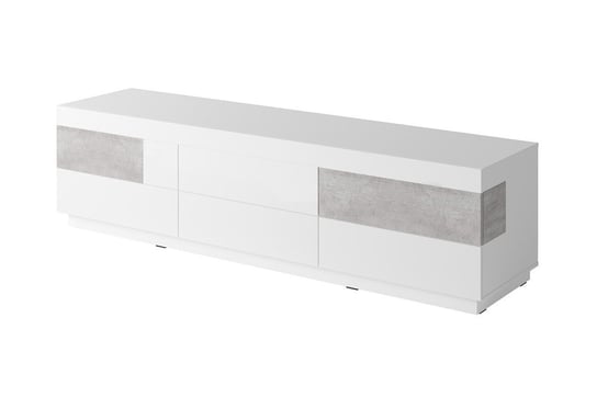 Szafka rtv 205 cm z półkami modern biała / szara SILKE Konsimo Konsimo