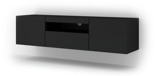 Szafka RTV AURA 150 uniwersalna czarny mat BIM Furniture