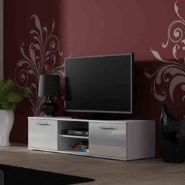Szafka RTV High Gloss Furniture, Simple, Mini, 140x43x37 cm High Glossy Furniture
