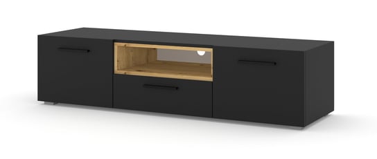 Szafka RTV komoda ANETTE 151 cm czarna dąb artisan BIM Furniture
