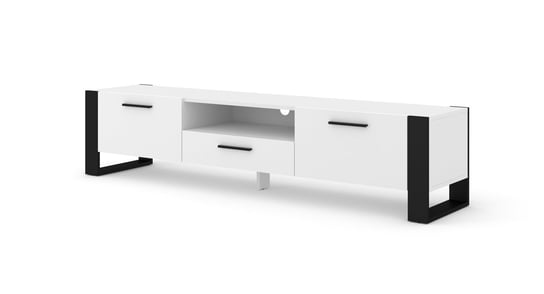 Szafka RTV komoda NUKA 200 cm biały mat stojąca BIM Furniture