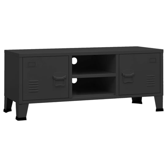 Szafka RTV Metal 105 czarna 105x35x42 cm Zakito Europe