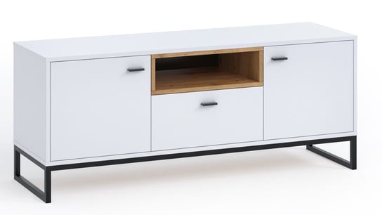 Szafka RTV OLIER OL-07 Biała Nowoczesna Styl LOFT Do Salonu 135 cm Inna marka