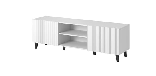 Szafka RTV Pafos 150 cm frezowany front biały mat BIM Furniture