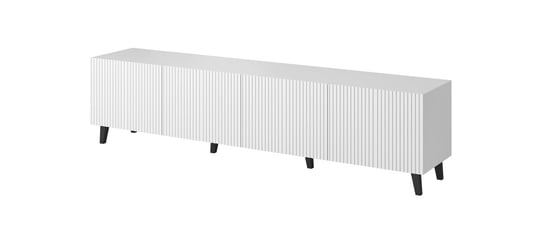 Szafka RTV Pafos 200 cm frezowany front biały mat BIM Furniture