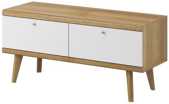 Szafka Rtv Primo Kolor Biały Styl Klasyczny Piaski - Furniture/Tvunit/Psk/Primo/Rivieraoak+White/Prtv107 Flhf