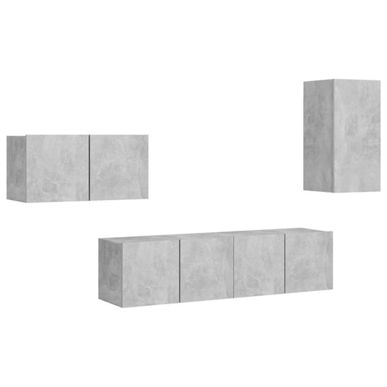 Szafka RTV wisząca beton 4-elementowa 60x30x90 cm Zakito Europe