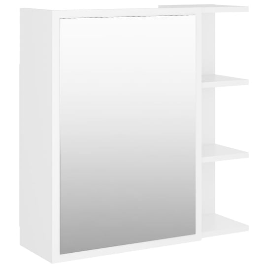 Szafka ścienna z lustrem, biała, 62,5x20,5x64 cm / AAALOE Zakito