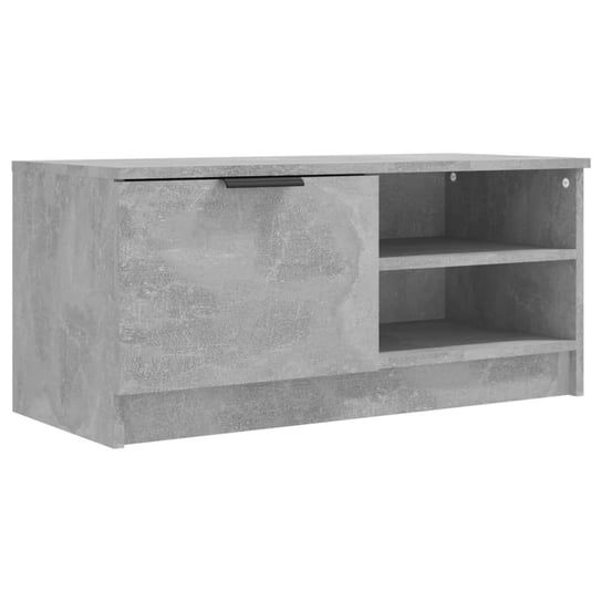 Szafka TV beton 80x35x36,5cm szarość drewno Zakito Europe