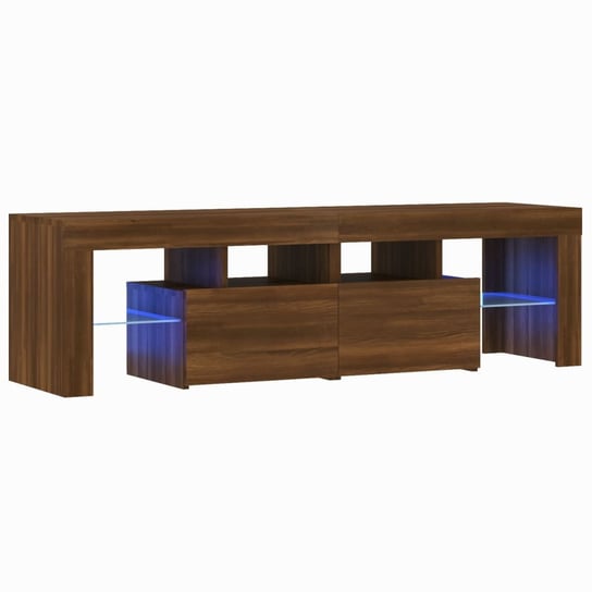 Szafka TV LED 140x36,5x40 cm brązowy dąb Zakito Europe