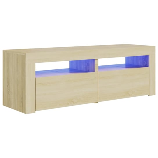 Szafka TV LED RGB 120x35x40 cm dąb sonoma Zakito Europe