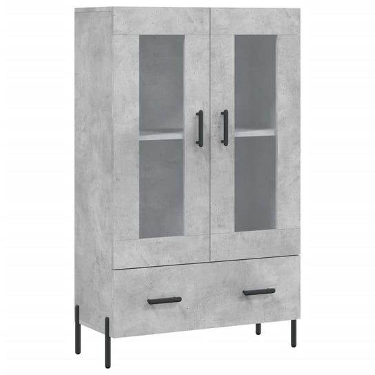 Szafka wysoka Beton 69,5x31x115cm szkło metal Zakito Home