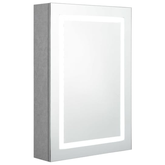 Szafka z lustrem i LED, 50x13x70 cm, szarość beton / AAALOE Zakito