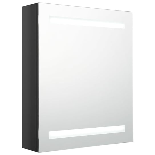 Szafka z lustrem i LED 50x14x60 cm, czarny Zakito Europe