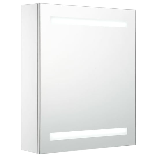 Szafka z lustrem i LED, biało-srebrna, 50x13,5x60c Zakito Europe