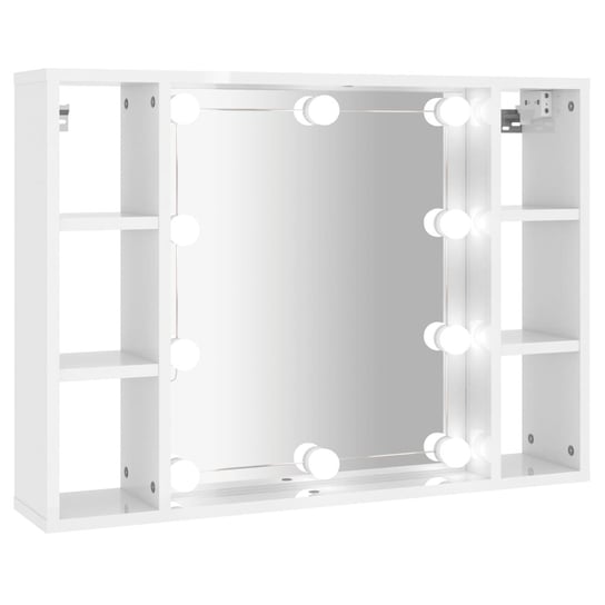 Szafka z lustrem LED biała 76x15x55 cm Zakito Europe