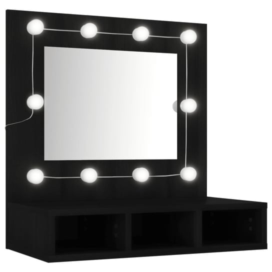 Szafka z lustrem LED czarny 60x31,5x62cm Zakito Europe