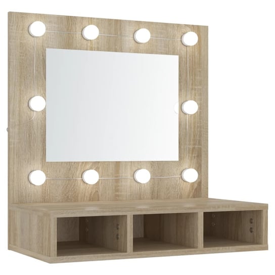 Szafka z lustrem LED dąb sonoma 60x31,5x62 cm Zakito Europe