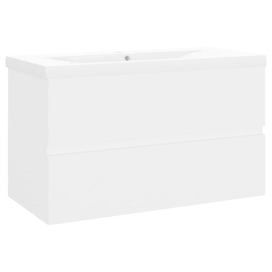 Szafka z umywalką - biała, 80x38,5x45 cm; umywalka / AAALOE Zakito