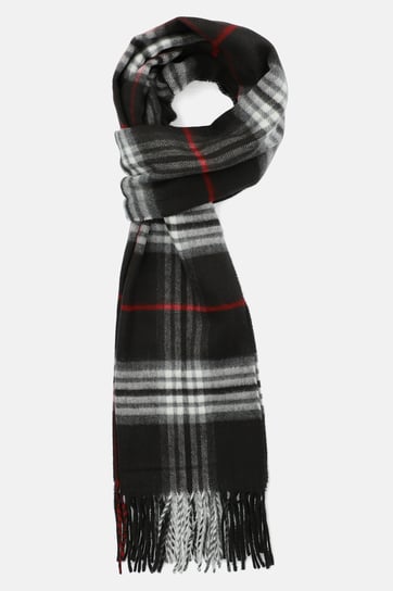 Szal Czarny w Kratę Tartan Unisex Lancerto