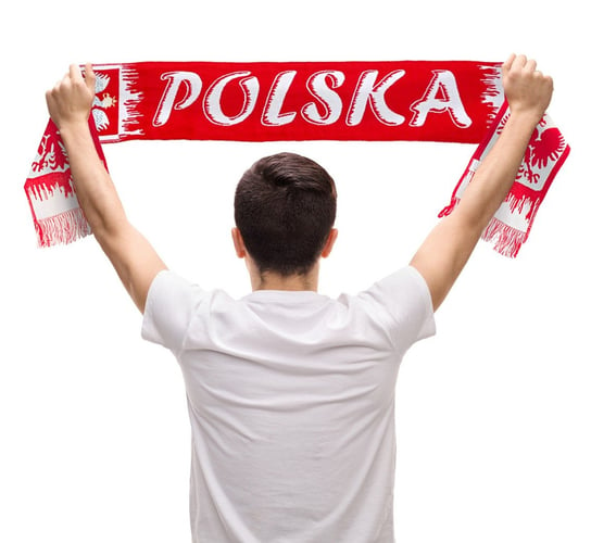 Szalik kibica, Polska, biało-czerwony GODAN