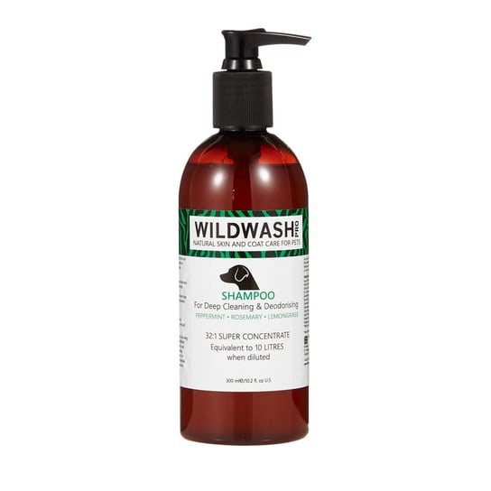Szampon dla psa głęboko oczyszczający i dezodorujący WildWash Pro (300 ml koncentrat) Wildwash UK