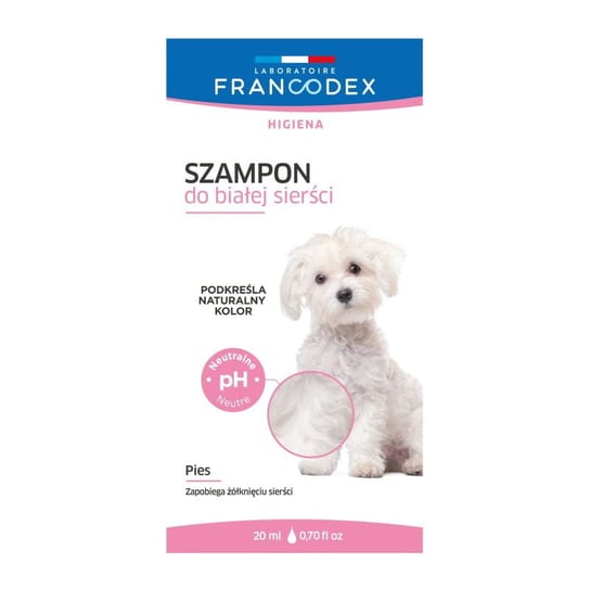 Szampon dla psów do białej sierści saszetka 20 ml Francodex