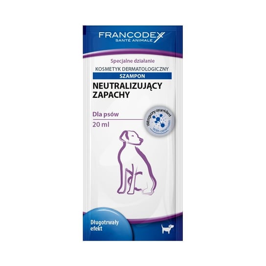 Szampon dla psów neutralizujący brzydki zapach w saszetce FRANCODEX, 20 ml Francodex