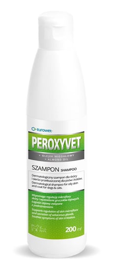Szampon dla skóry przetłuszczonej dla psów i kotów EUROWET Peroxyvet, 200 ml EUROWET