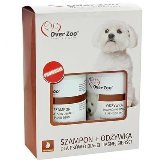 Szampon+odżywka dla psów o jasnej sierści OVERZOO, 2x250 ml Over Zoo