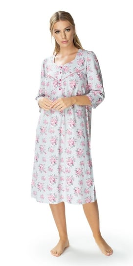 Szara bawełniana koszula damska Ingrid wzór : Kolor - Wzór w Kwiaty, Rozmiar - 36 Mewa Lingerie