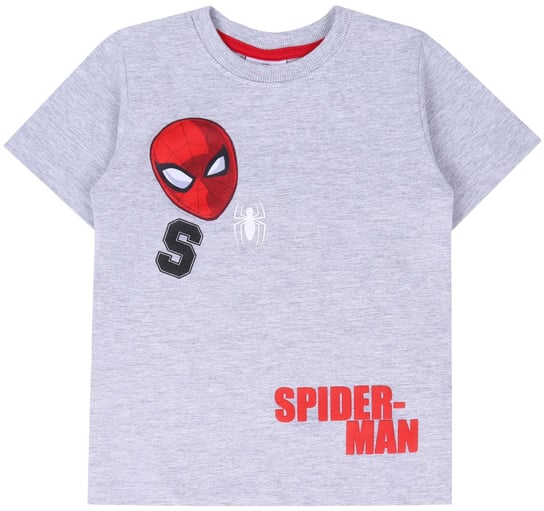 Szara, chłopięca koszulka/t-shirt  na krótki rękaw Spider Man 7-8 lat 128 cm Marvel