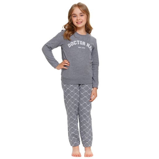 Szara dziecięca piżama z logo doctor nap -110-116 Inna marka
