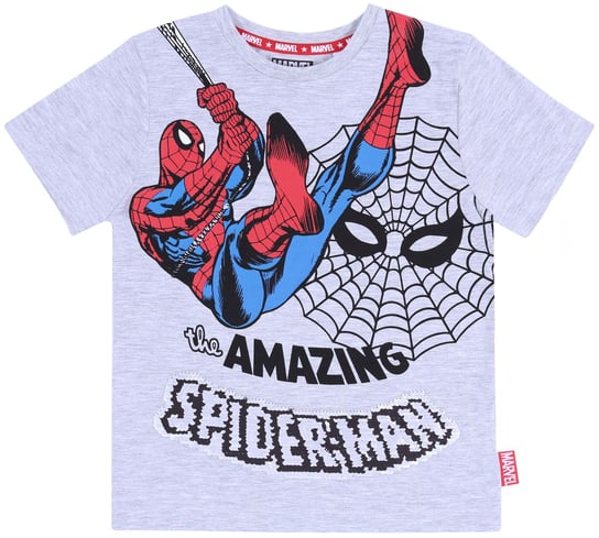Szara koszulka, t-shirt Spiderman MARVEL 7-8 lat 128 cm Marvel