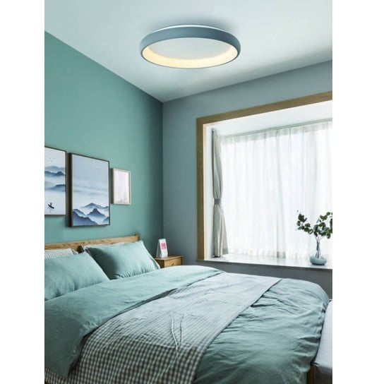Szara lampa sufitowa ROTTO Orlicki do sypialni LED 50W 4000K chrom Orlicki Design