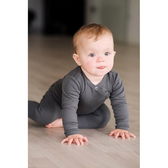 Szare body niemowlęce z prążkowanej bawełny doctor nap -62-68 Inna marka