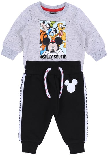 Szaro-czarny komplet dresowy Myszka Mickey DISNEY 6-9 m 74 cm Disney