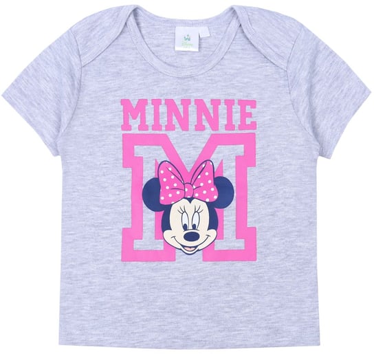 Szary melanżowy T-shirt niemowlęcy Myszka Minnie 6 m 68 cm Disney