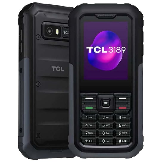 Szary telefon komórkowy Tcl 3189 – wytrzymały Inna marka