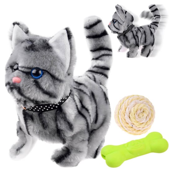 Szary uroczy kotek interaktywny rusza się chodzi miauczy ZA4654 SZ Inna marka